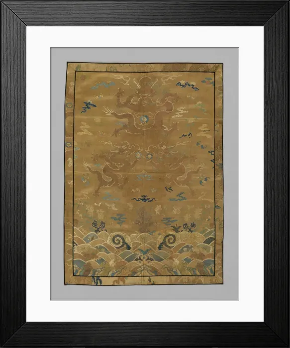 Framed Print : Panel (Dress Fabric), China, Qing dynasty (1644-1911), 1875 / 1900. Creator: Unknown Framed Print : Panel (Dress Fabric), China, Qing dynasty (1644-1911), 1875 / 1900. Creator: Unknown