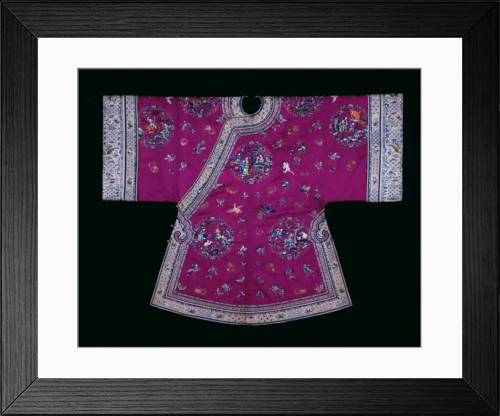 Framed Print : Womans Ao (Short Robe), China, Qing dynasty (1644-1911), 1870 / 90. Creator: Unknown Framed Print : Womans Ao (Short Robe), China, Qing dynasty (1644-1911), 1870 / 90. Creator: Unknown