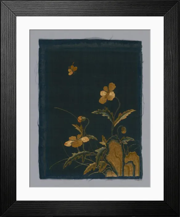 Framed Print : Panel (Furnishing Fabric), China, Kangxi Period, Qing dynasty (1644-1911), 1800 / 50 Framed Print : Panel (Furnishing Fabric), China, Kangxi Period, Qing dynasty (1644-1911), 1800 / 50