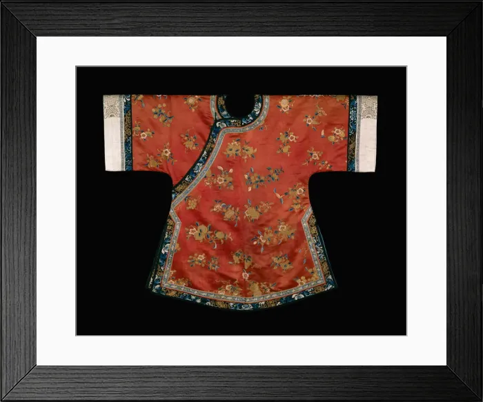Framed Print : Womans Ao (Short Robe), China, Qing dynasty (1644-1911), 1800 / 50. Creator: Unknown Framed Print : Womans Ao (Short Robe), China, Qing dynasty (1644-1911), 1800 / 50. Creator: Unknown