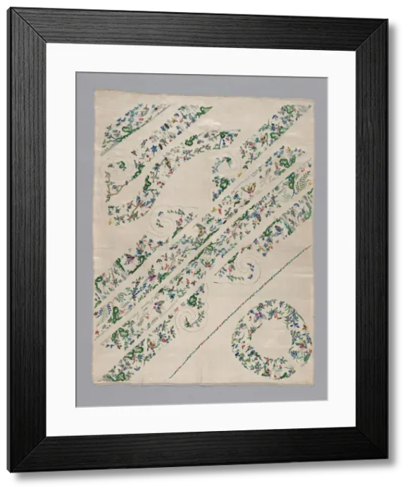 Framed Print : Uncut Yardage (For Womans Semiformal Domestic Ao (Short Coat), China Framed Print : Uncut Yardage (For Womans Semiformal Domestic Ao (Short Coat), China