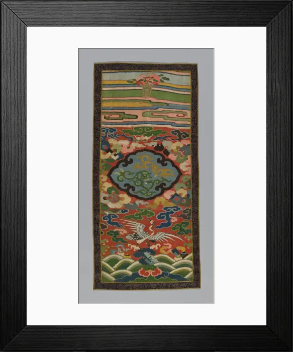 Framed Print : Panel (Furnishing Fabric), China, Qing dynasty (1644-1911), 1600 / 44. Creator: Unknown Framed Print : Panel (Furnishing Fabric), China, Qing dynasty (1644-1911), 1600 / 44. Creator: Unknown