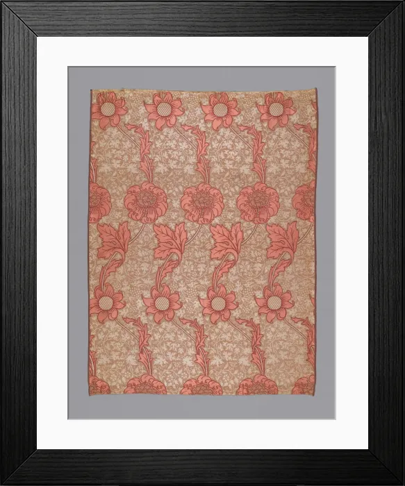 Framed Print : Curtain (Original Design Entitled Kennet'), England, 1883 (produced 1887) Framed Print : Curtain (Original Design Entitled Kennet'), England, 1883 (produced 1887)