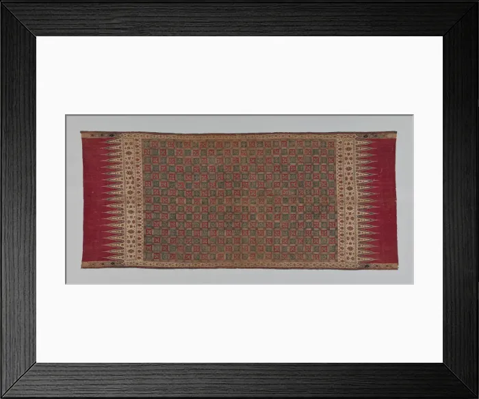 Framed Print : Ceremonial Cloth, India, 17th / 18th century. Creator: Unknown Framed Print : Ceremonial Cloth, India, 17th / 18th century. Creator: Unknown
