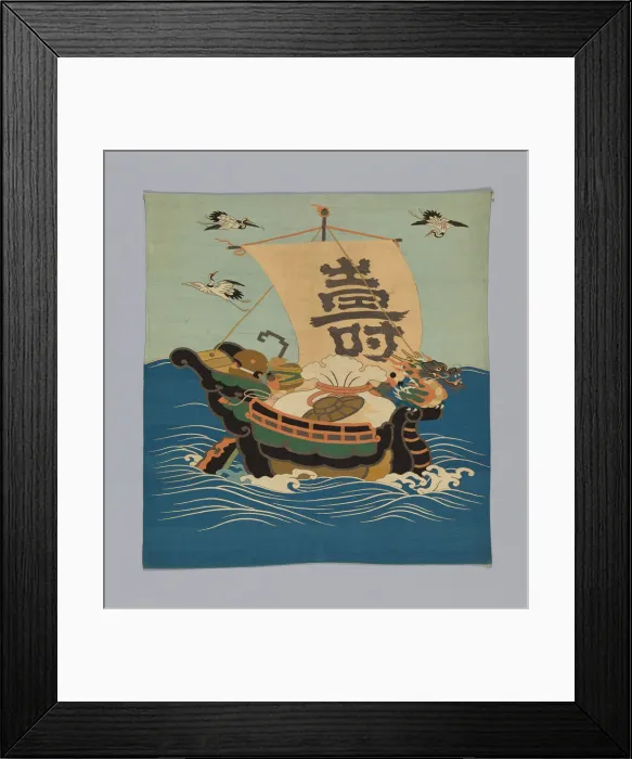 Framed Print : Fukusa (Gift Cover), Japan, Meiji period (1868-1912), 1875 / 1900. Creator: Unknown Framed Print : Fukusa (Gift Cover), Japan, Meiji period (1868-1912), 1875 / 1900. Creator: Unknown
