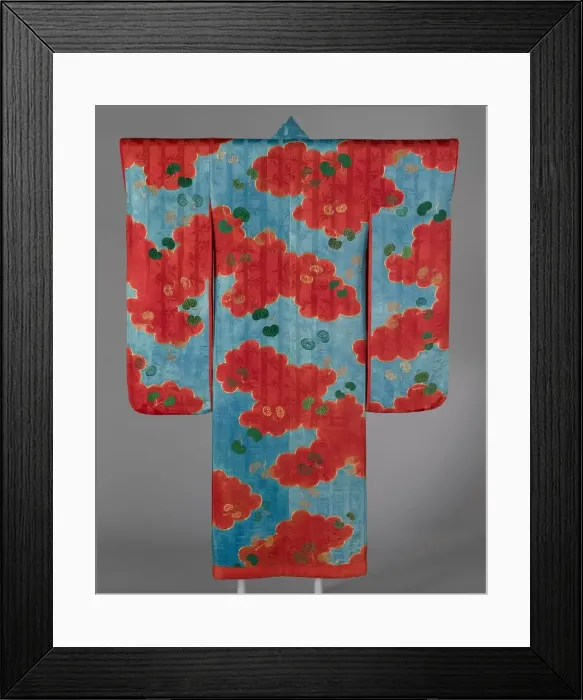 Framed Print : Furisode, Japan, late Edo period (1789-1868) / Meiji period (1868-1912), 19th century. Creator: Unknown Framed Print : Furisode, Japan, late Edo period (1789-1868) / Meiji period (1868-1912), 19th century. Creator: Unknown