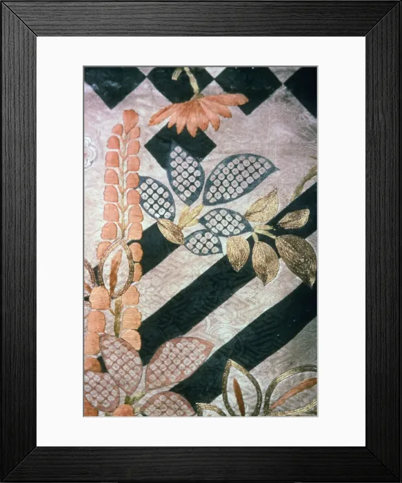 Framed Print : Kosode Panel, Japan, Edo period (1615-1868), 1701 / 25. Creator: Unknown Framed Print : Kosode Panel, Japan, Edo period (1615-1868), 1701 / 25. Creator: Unknown