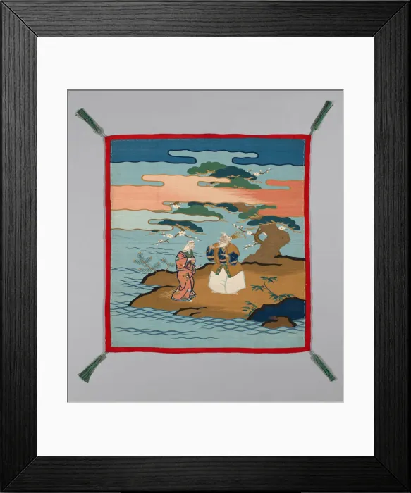 Framed Print : Fukusa (Gift Cover), Japan, late Edo period (1789-1868), 1801 / 25. Creator: Unknown Framed Print : Fukusa (Gift Cover), Japan, late Edo period (1789-1868), 1801 / 25. Creator: Unknown