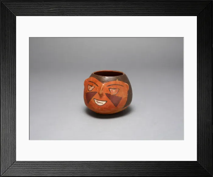Framed Print : Jar in the Form of an Abstract Human Head, Probably a Trophy Head, 180 B. C. / A. D. 500 Framed Print : Jar in the Form of an Abstract Human Head, Probably a Trophy Head, 180 B. C. / A. D. 500