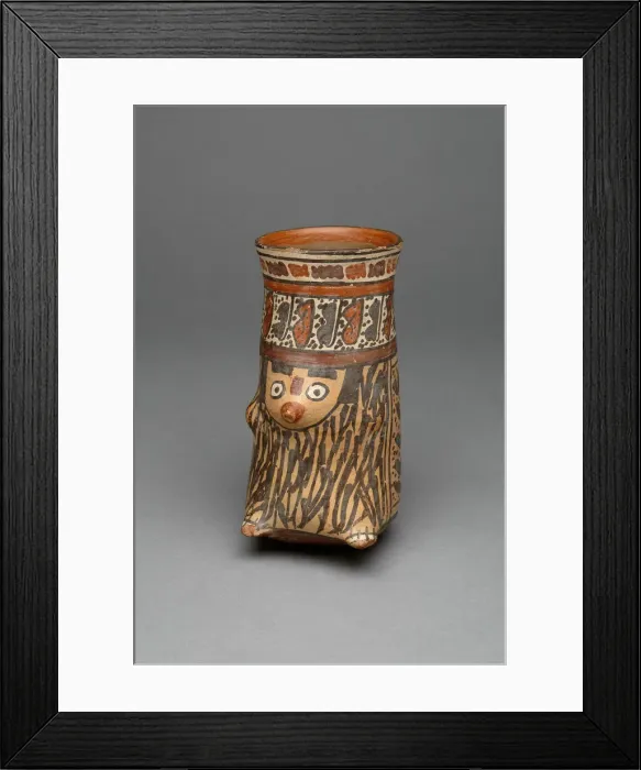 Framed Print : Beaker Molded in the Form of a Costumed Figure or Animal, 180 B. C. / A. D. 500 Framed Print : Beaker Molded in the Form of a Costumed Figure or Animal, 180 B. C. / A. D. 500