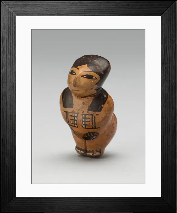 Framed Print : Female Figurine with Tattoos, 180 B. C. / A. D. 500. Creator: Unknown Framed Print : Female Figurine with Tattoos, 180 B. C. / A. D. 500. Creator: Unknown