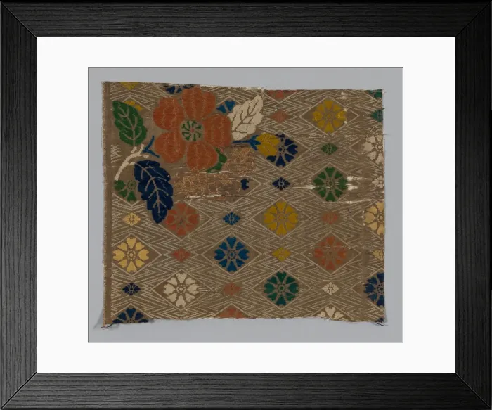 Framed Print : Fragment (From a Karaori), Japan, Edo period (1615-1868), 17th century. Creator: Unknown Framed Print : Fragment (From a Karaori), Japan, Edo period (1615-1868), 17th century. Creator: Unknown