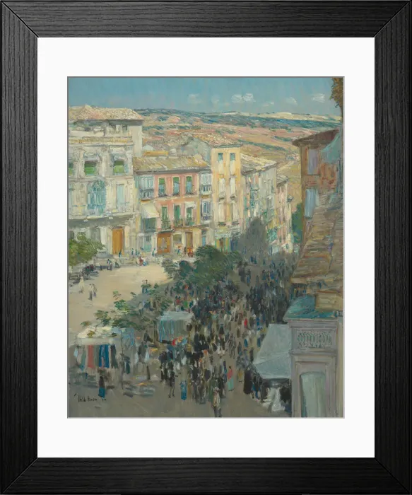 Framed Print : View of a Southern French City, 1910. Creator: Frederick Childe Hassam Framed Print : View of a Southern French City, 1910. Creator: Frederick Childe Hassam