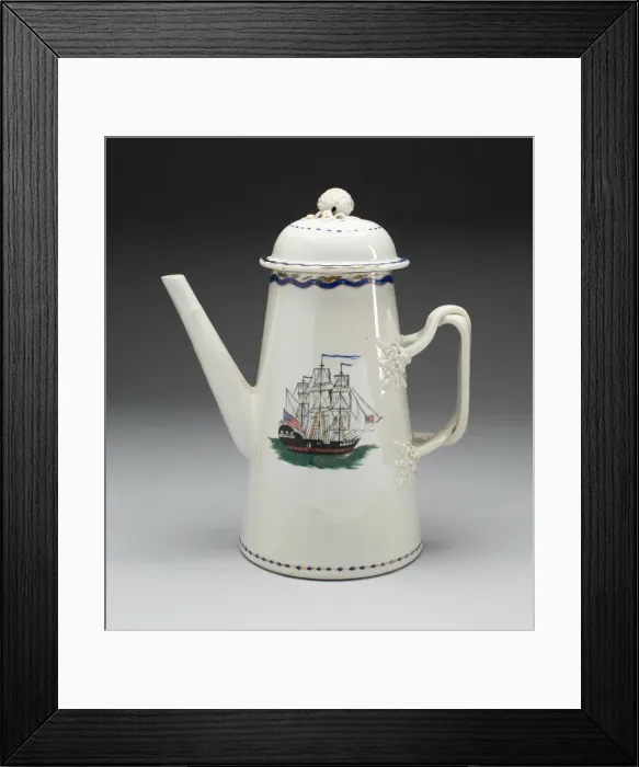 Framed Print : Coffee Pot with Lid, 1790 / 1800. Creator: Unknown Framed Print : Coffee Pot with Lid, 1790 / 1800. Creator: Unknown