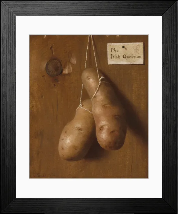 Framed Print : The Irish Question, 1880s. Creator: De Scott Evans