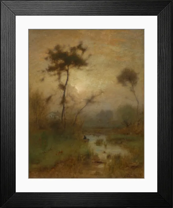 Framed Print : A Silver Morning, 1886. Creator: George Inness Framed Print : A Silver Morning, 1886. Creator: George Inness