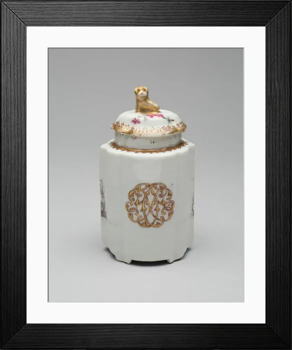 Framed Print : Tea Caddy with Cover, c. 1750. Creator: Unknown Framed Print : Tea Caddy with Cover, c. 1750. Creator: Unknown