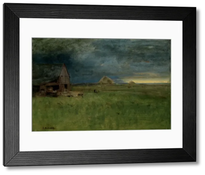Framed Print : The Lonely Farm, Nantucket, 1892. Creator: George Inness Framed Print : The Lonely Farm, Nantucket, 1892. Creator: George Inness