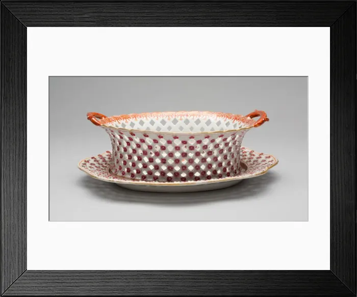 Framed Print : Basket and Stand, c. 1790. Creator: Unknown Framed Print : Basket and Stand, c. 1790. Creator: Unknown