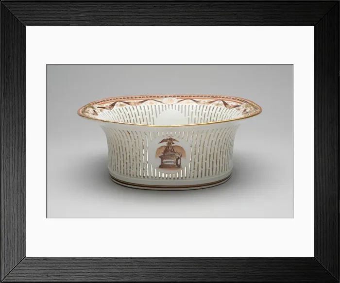 Framed Print : Basket, c. 1800. Creator: Unknown Framed Print : Basket, c. 1800. Creator: Unknown