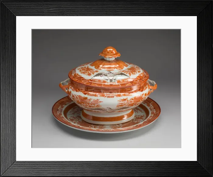 Framed Print : Covered Tureen and Platter, 1800 / 15. Creator: Unknown Framed Print : Covered Tureen and Platter, 1800 / 15. Creator: Unknown
