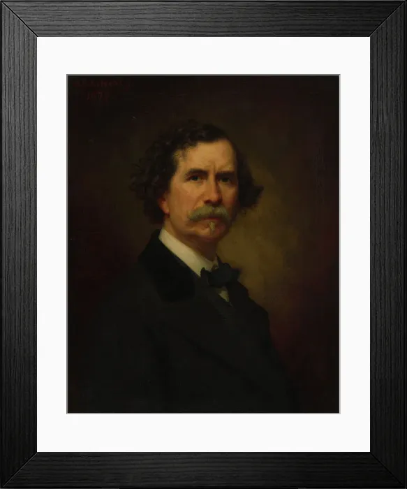 Framed Print : Self-Portrait, 1873. Creator: George Peter Alexander Healy Framed Print : Self-Portrait, 1873. Creator: George Peter Alexander Healy