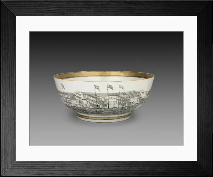 Framed Print : Punch Bowl, c. 1789. Creator: Unknown