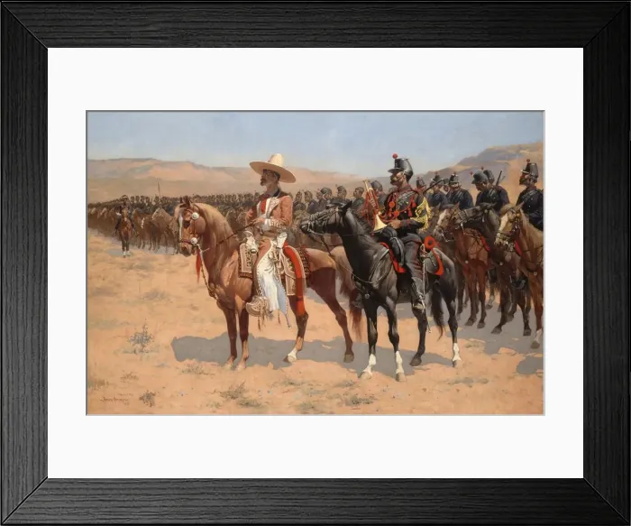 Framed Print : The Mexican Major, 1889. Creator: Frederic Remington Framed Print : The Mexican Major, 1889. Creator: Frederic Remington