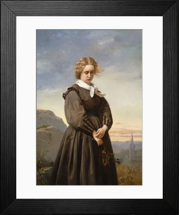 Framed Print : Loves Melancholy, 1866. Creator: Constant Mayer Framed Print : Loves Melancholy, 1866. Creator: Constant Mayer