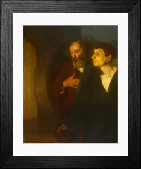 Framed Print : The Two Disciples at the Tomb, c. 1906. Creator: Henry Ossawa Tanner Framed Print : The Two Disciples at the Tomb, c. 1906. Creator: Henry Ossawa Tanner