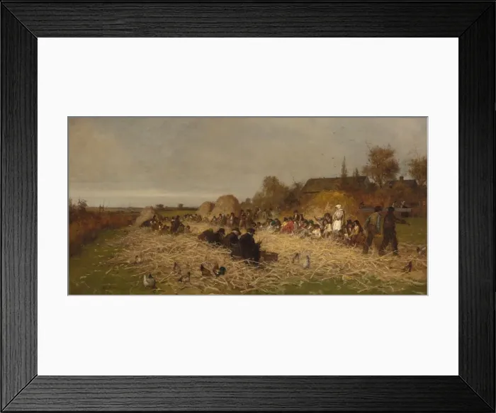 Framed Print : Husking Bee, Island of Nantucket, 1876. Creator: Eastman Johnson Framed Print : Husking Bee, Island of Nantucket, 1876. Creator: Eastman Johnson