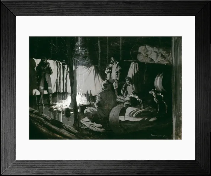 Framed Print : First and Best Camp of the Trip, 1895. Creator: Frederic Remington