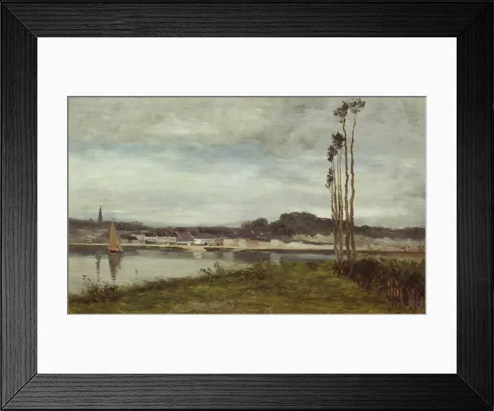 Framed Print : On the Seine, c. 1895. Creator: Homer Dodge Martin Framed Print : On the Seine, c. 1895. Creator: Homer Dodge Martin