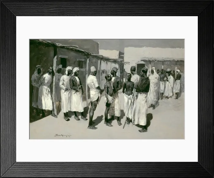 Framed Print : Slave Market, 1893. Creator: Frederic Remington Framed Print : Slave Market, 1893. Creator: Frederic Remington