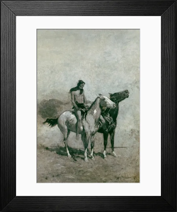 Framed Print : The Fire-Eater Slung His Victim Across His Pony, c. 1900. Creator: Frederic Remington Framed Print : The Fire-Eater Slung His Victim Across His Pony, c. 1900. Creator: Frederic Remington