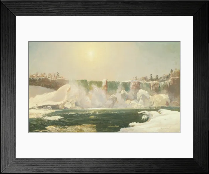Framed Print : Niagara Falls in Winter, 1868. Creator: Jasper Francis Cropsey Framed Print : Niagara Falls in Winter, 1868. Creator: Jasper Francis Cropsey