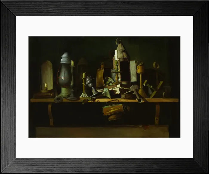 Framed Print : Lights of Other Days, 1906. Creator: John Frederick Peto Framed Print : Lights of Other Days, 1906. Creator: John Frederick Peto