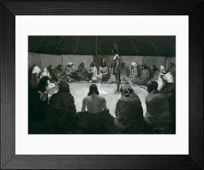 Framed Print : I Will Tell the White Man, c. 1900. Creator: Frederic Remington Framed Print : I Will Tell the White Man, c. 1900. Creator: Frederic Remington