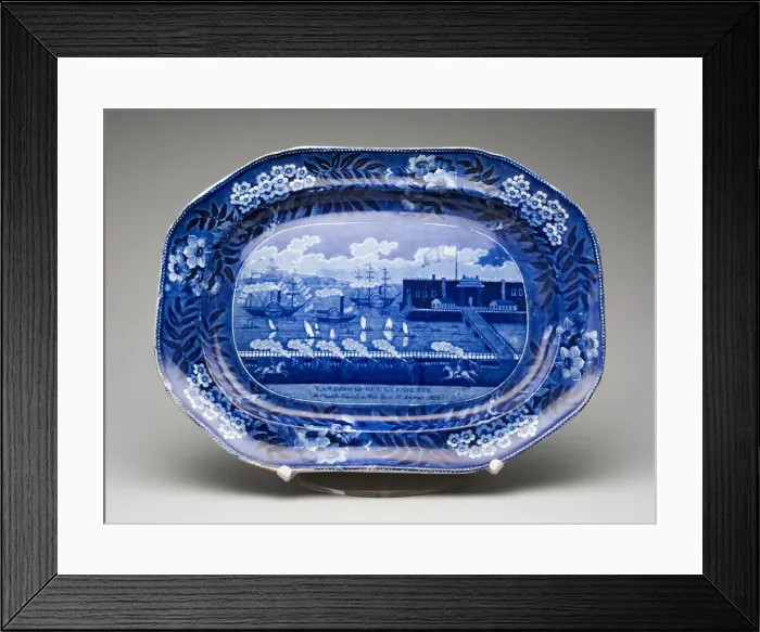 Framed Print : Platter, 1824 / 36. Creator: James and Ralph Clews Framed Print : Platter, 1824 / 36. Creator: James and Ralph Clews