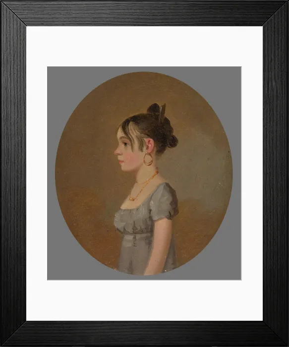 Framed Print : Miss Schaum, 1808 / 10. Creator: Jacob Eichholtz Framed Print : Miss Schaum, 1808 / 10. Creator: Jacob Eichholtz