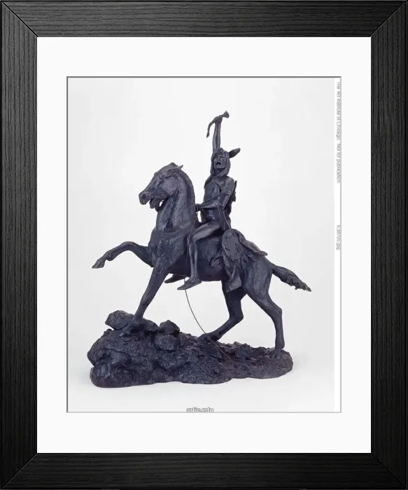 Framed Print : The Scalp Lock, Modeled 1898, cast after 1916. Creator: Frederic Remington Framed Print : The Scalp Lock, Modeled 1898, cast after 1916. Creator: Frederic Remington