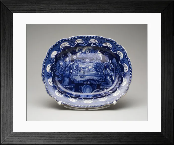 Framed Print : Platter, c. 1826. Creator: James and Ralph Clews Framed Print : Platter, c. 1826. Creator: James and Ralph Clews