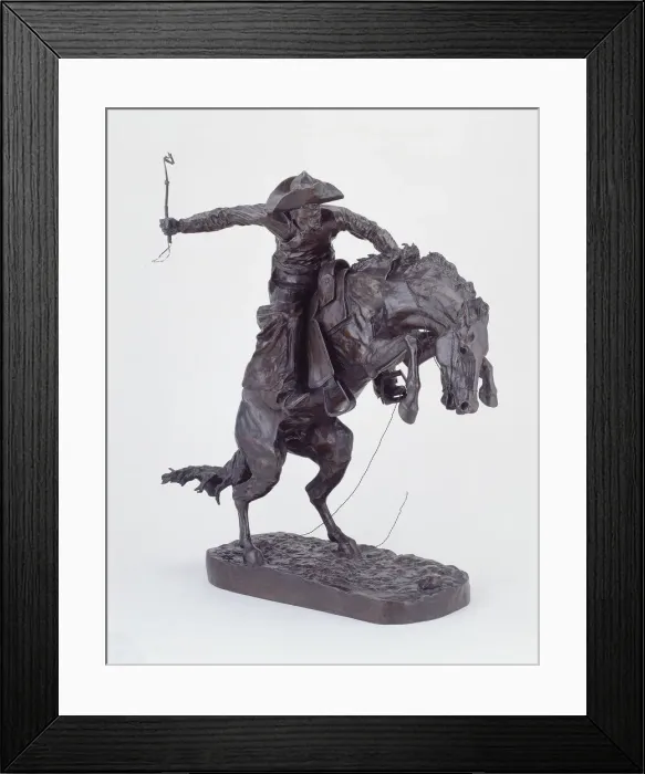 Framed Print : The Bronco Buster, Modeled 1895, cast 1899. Creator: Frederic Remington Framed Print : The Bronco Buster, Modeled 1895, cast 1899. Creator: Frederic Remington