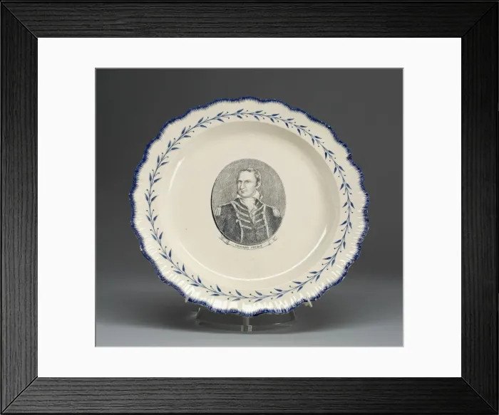 Framed Print : Plate, c. 1790. Creator: Unknown