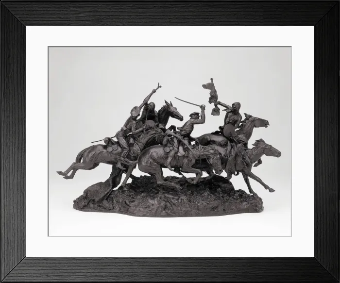 Framed Print : The Old Dragoons of 1850, Modeled 1905, cast 1906 / 7. Creator: Frederic Remington Framed Print : The Old Dragoons of 1850, Modeled 1905, cast 1906 / 7. Creator: Frederic Remington