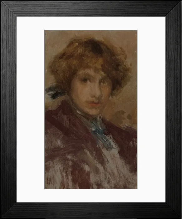 Framed Print : Study of a Girls Head and Shoulders, 1896 / 97. Creator: James Abbott McNeill Whistler Framed Print : Study of a Girls Head and Shoulders, 1896 / 97. Creator: James Abbott McNeill Whistler