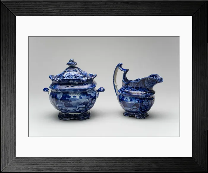 Framed Print : Sugar Bowl and Creamer, 1820  /  50. Creator: Unknown