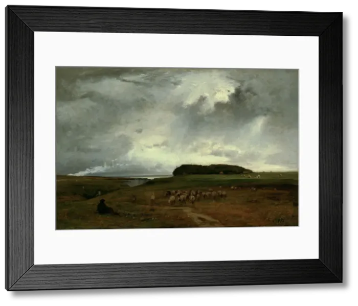 Framed Print : The Storm, 1876. Creator: George Inness Framed Print : The Storm, 1876. Creator: George Inness