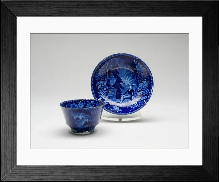 Framed Print : Cup and Saucer, 1825 / 30. Creator: Enoch Wood & Sons Framed Print : Cup and Saucer, 1825 / 30. Creator: Enoch Wood & Sons