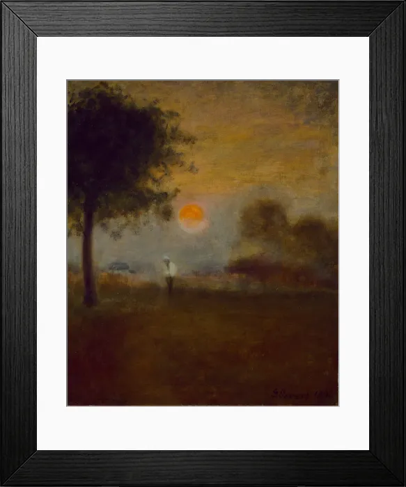 Framed Print : Moonrise, 1891. Creator: George Inness Framed Print : Moonrise, 1891. Creator: George Inness